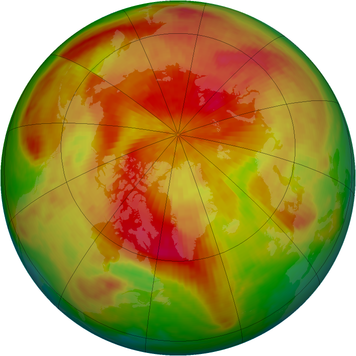 Arctic ozone map for 06 April 1984